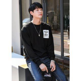 Letter-patch Cotton Sweatshirt