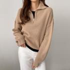Drop-shoulder Anorak Sweater