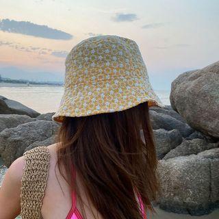 Eyelet Floral Bucket Hat