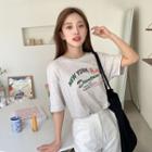 New York Letter Print T-shirt