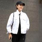 Stitched Cotton Jacket White - One Size