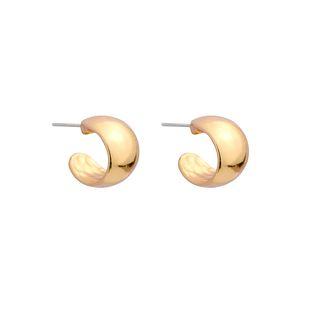 Alloy Open Hoop Earring Gold - One Size