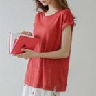 Rollup Dolman-sleeve Linen T-shirt