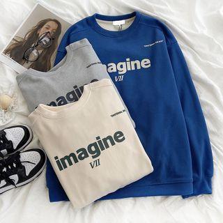 Long-sleeve Lettering  Sweatshirt