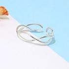 Twisted Layered Open Ring 1 Pc - Twisted Layered Open Ring - Silver - One Size