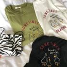 Elbow-sleeve Duck Graphic T-shirt