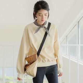 Tie-neck Pullover Almond - One Size