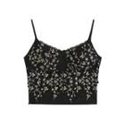 Embroidered Mesh Lace Camisole Top