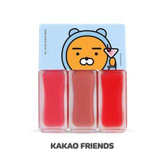 The Face Shop - Mini Make-up Bar (#02 Vivid Cheek Bar) (kakao Friends Edition) 4.5g X 3pcs