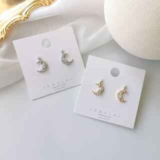 Rhinestone Star Moon Drop Earring