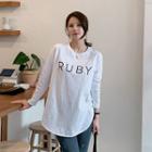 Ruby Printed Round-hem T-shirt