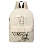 Embroidered Lace-up Lightweight Backpack