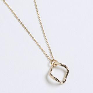Irregular Square-pendant Chain Necklace
