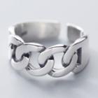 925 Sterling Silver Chain Open Ring Ring - S925 Silver - One Size