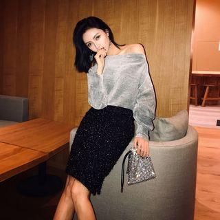 Fitted Glitter Skirt