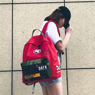 Canvas Printed Panel Backpack