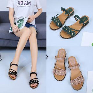 Flower Accent Two-way Sandals