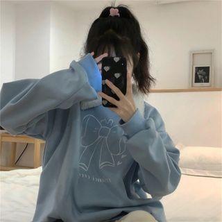 Ribbon Print Sweatshirt