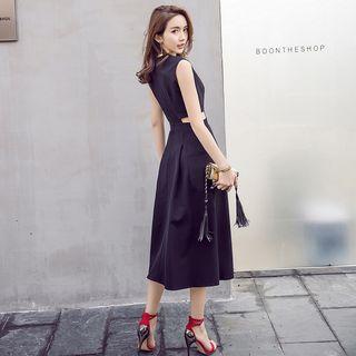 Cut-out Midi A-line Tank Dress