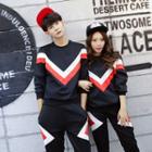 Couple Matching Set: Color Panel Pullover + Pants