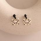Bow Drop Earring 1 Pair - Black & White - One Size