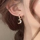 Star Alloy Dangle Earring 1 Pair - Light Gold - One Size