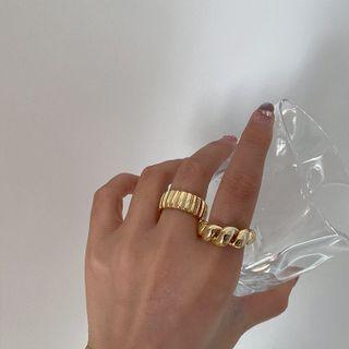 Set Of 2: Alloy Ring (various Designs)