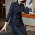 Plain Blazer / Dress Pants / Mini Pencil Skirt / Set