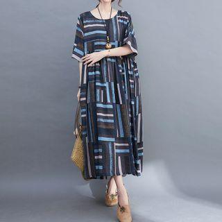 Patterned Maxi A-line Dress
