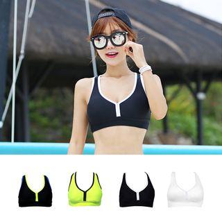 Contrast Trim Bikini Top