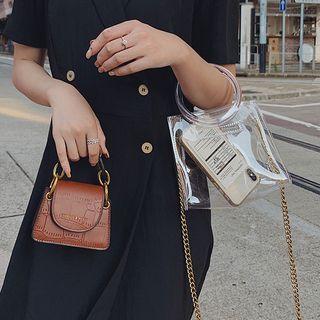 Set: Pvc Tote Bag + Croc Grain Crossbody Bag