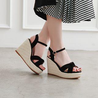 Faux Suede Tie Knot Sandals