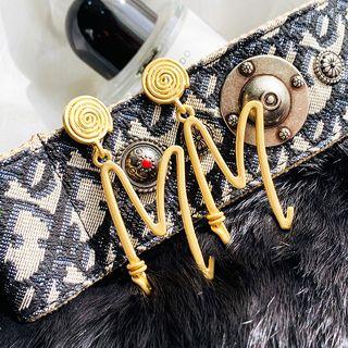 Letter M Earrings