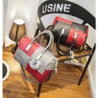 Color Block Boston Bag Black & Red - One Size