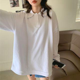 Plain Polo Shirt White - One Size