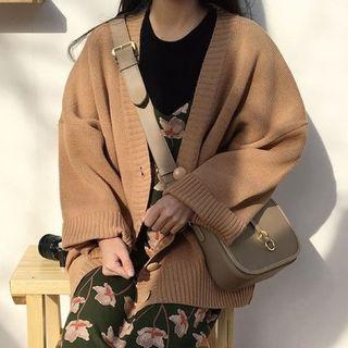 Plain Cardigan Brown - One Size