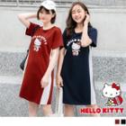 Hello Kitty Panel Short-sleeve T-shirt Dress