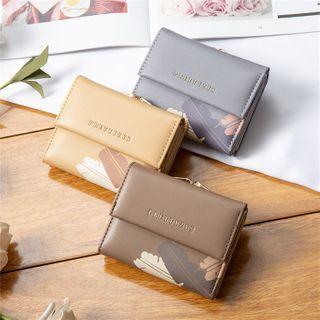 Leaf Print Short Wallet