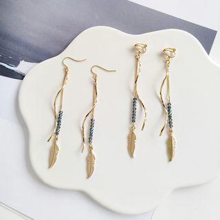 Feather Swirl Fringed Earring