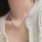 Faux Pearl Pendant Necklace Necklace - White - One Size