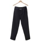 Plain High-waist Slim-fit Straight Leg Jeans