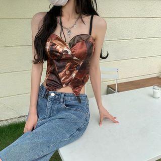 Print Camisole Top Brown - One Size