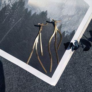 Alloy Fringed Earring Gold - One Size