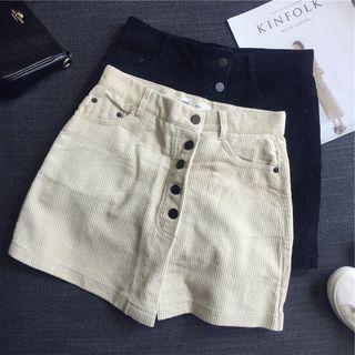Corduroy Mini A-line Skort
