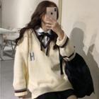 Long-sleeve Shirt / V-neck Sweater