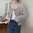 Square Neck Button-up Jacket
