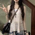 Plain Tank Top / Perforated Sweater Vest