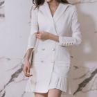 Double-breasted Mermaid Sheath Coatdress