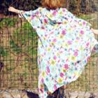 3/4-sleeve Floral Print Jacket