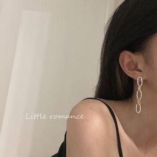 Alloy Chain Dangle Earring 1 Pair - As Shown In Figure - One Size